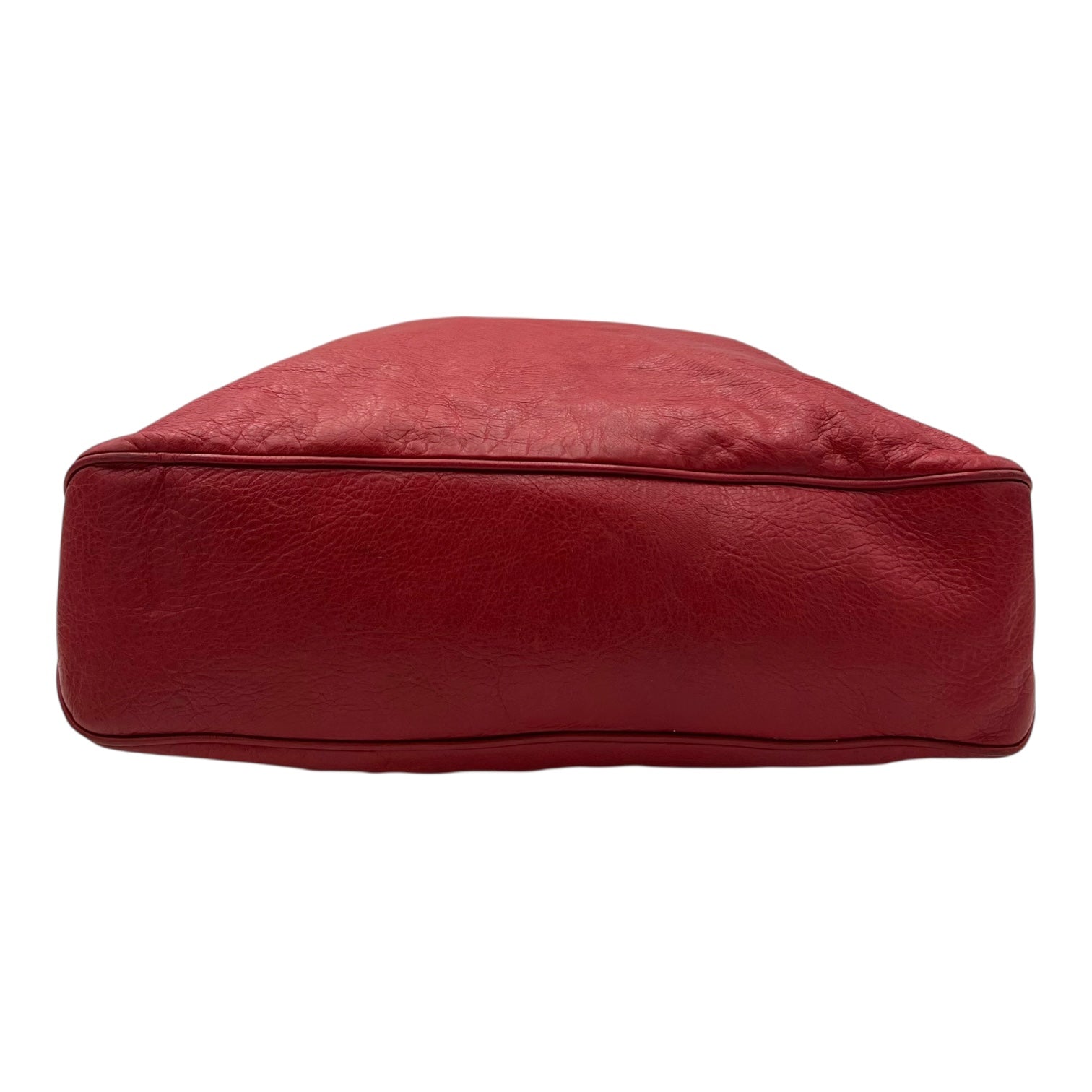 Balenciaga Others Top Handle Bag Red in Distressed Leather, Silver hardware_5