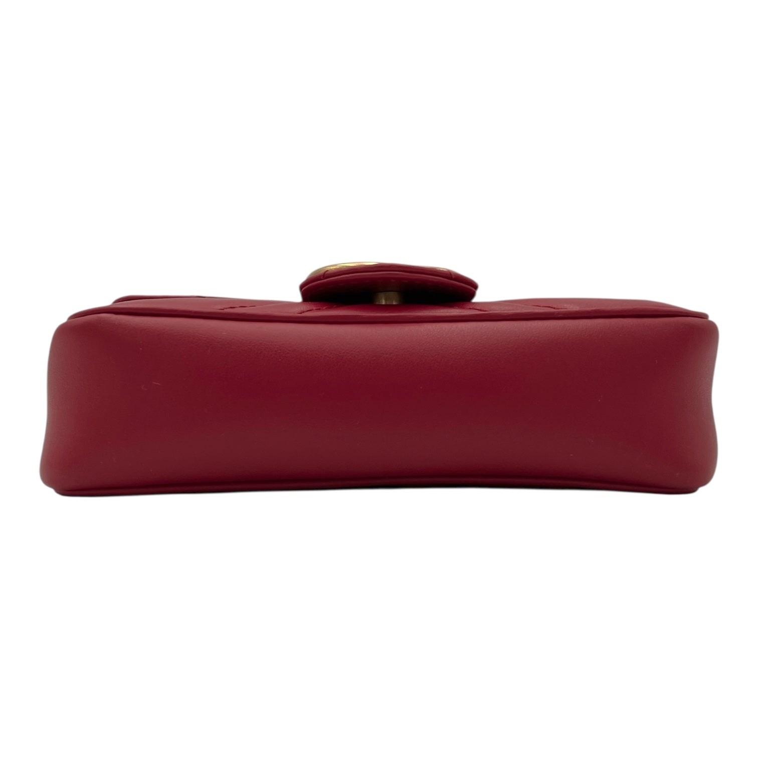 Gucci GG Marmont Crossbody Bag Super Mini Red in Calfskin, Gold hardware_5