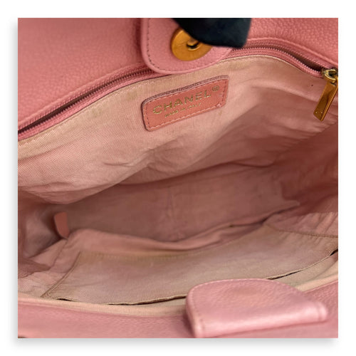 Chanel PST Petite Shopping Pink Tote Bag in Caviar Leather, Gold hardware_6