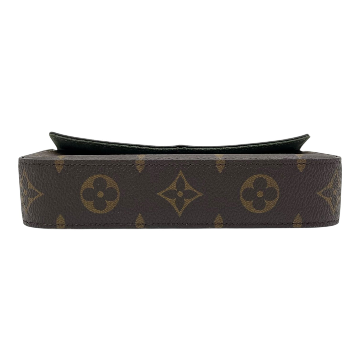 Louis Vuitton Felicie Strap and Go Wallet On Chain Brown in Monogram Coated Canvas, Gold hardware_5