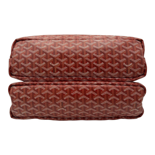 Goyard Isabelle Red Tote Bag in Coated Canvas, Silver hardware_5