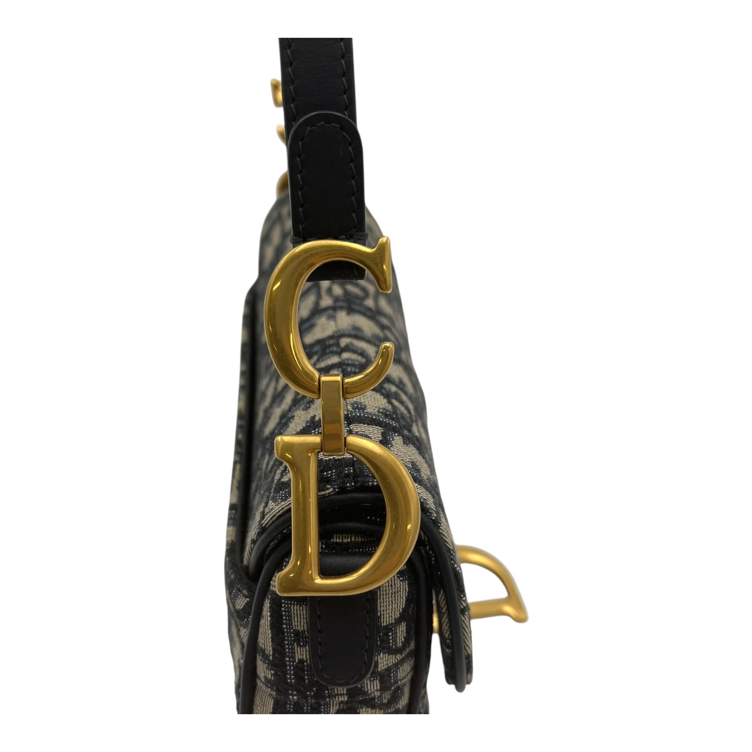 Christian Dior Saddle Mini with Strap Shoulder Bag in Jacquard, Gold hardware_8