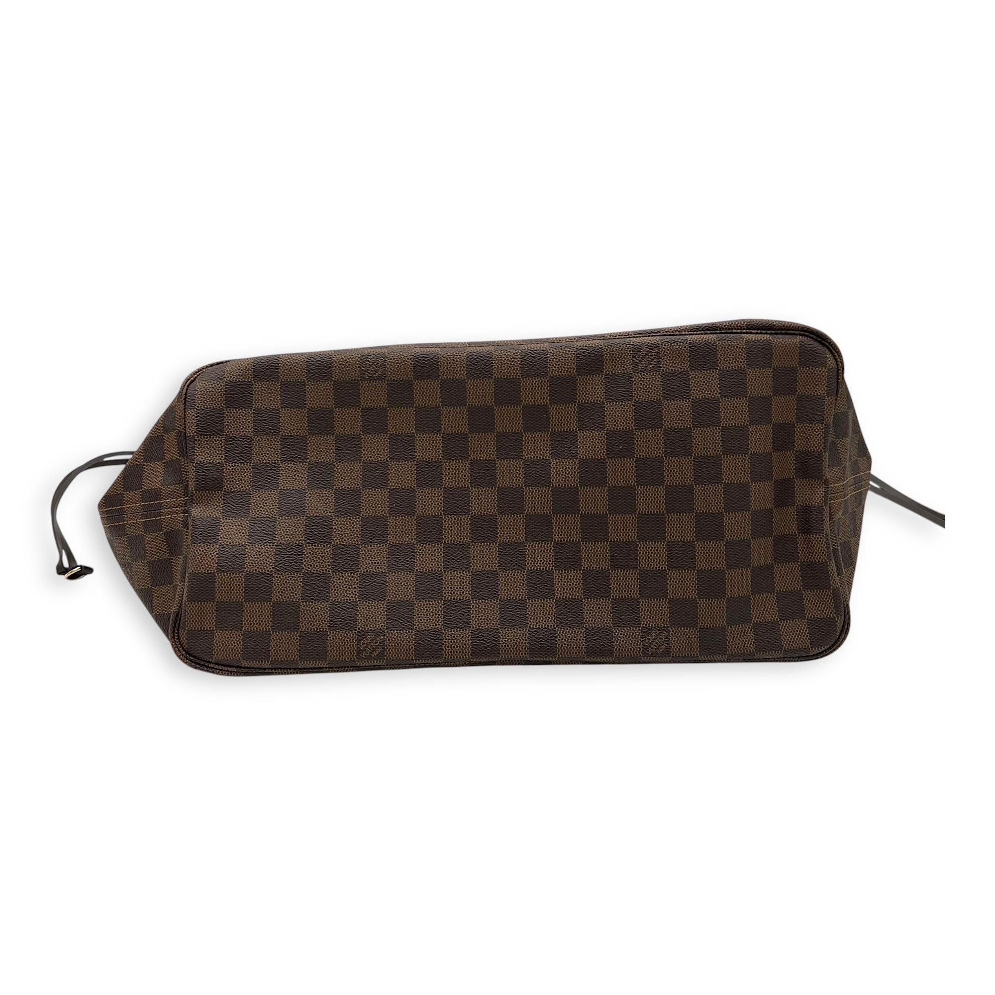 Louis Vuitton Neverfull Tote Bag Damier Ebene in Coated Canvas, Gold hardware_5