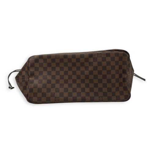 Louis Vuitton Neverfull Tote Bag Damier Ebene in Coated Canvas, Gold hardware_5