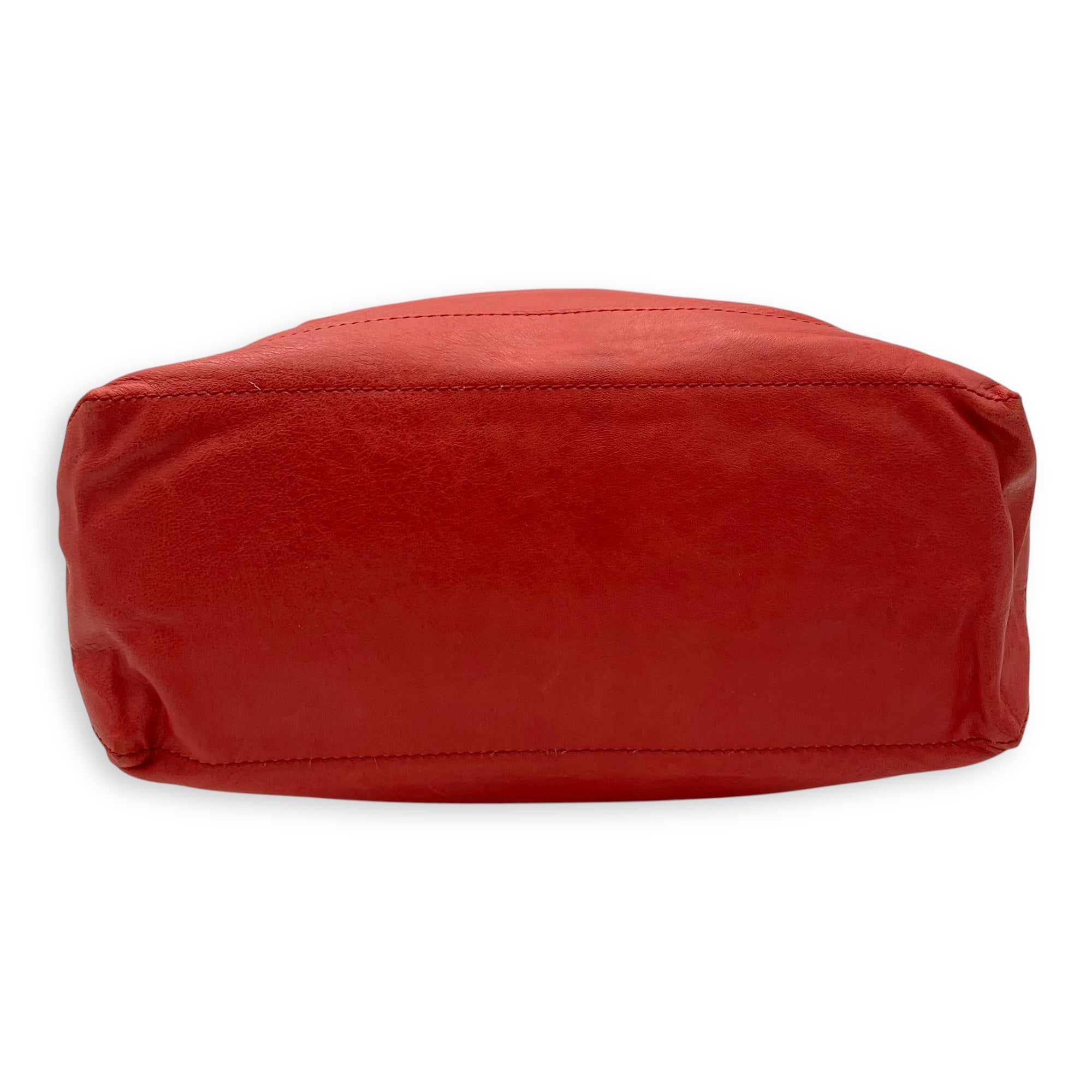 Balenciaga Vara Shoulder Bag Red in Distressed Leather, Silver hardware_5