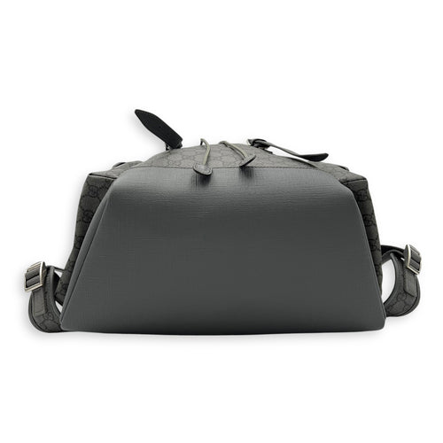 Gucci GG Backpack Grey in Coated Canvas, Gold hardware_5