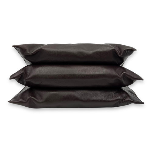 Loewe Logo Shoulder Bag Brown in Lambskin, Gold hardware_5