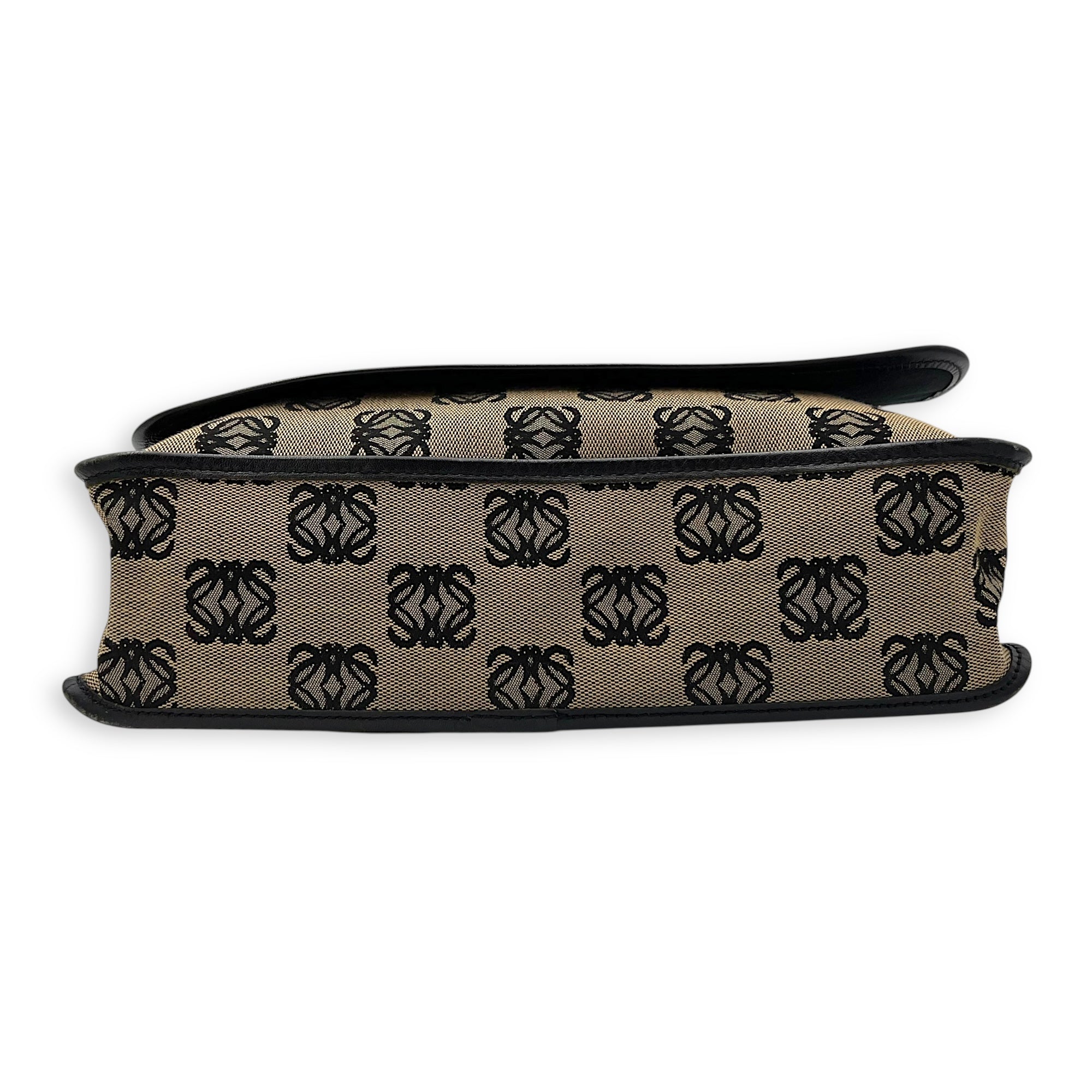 Loewe Anagram Crossbody Bag Brown in Jacquard, Silver hardware_5