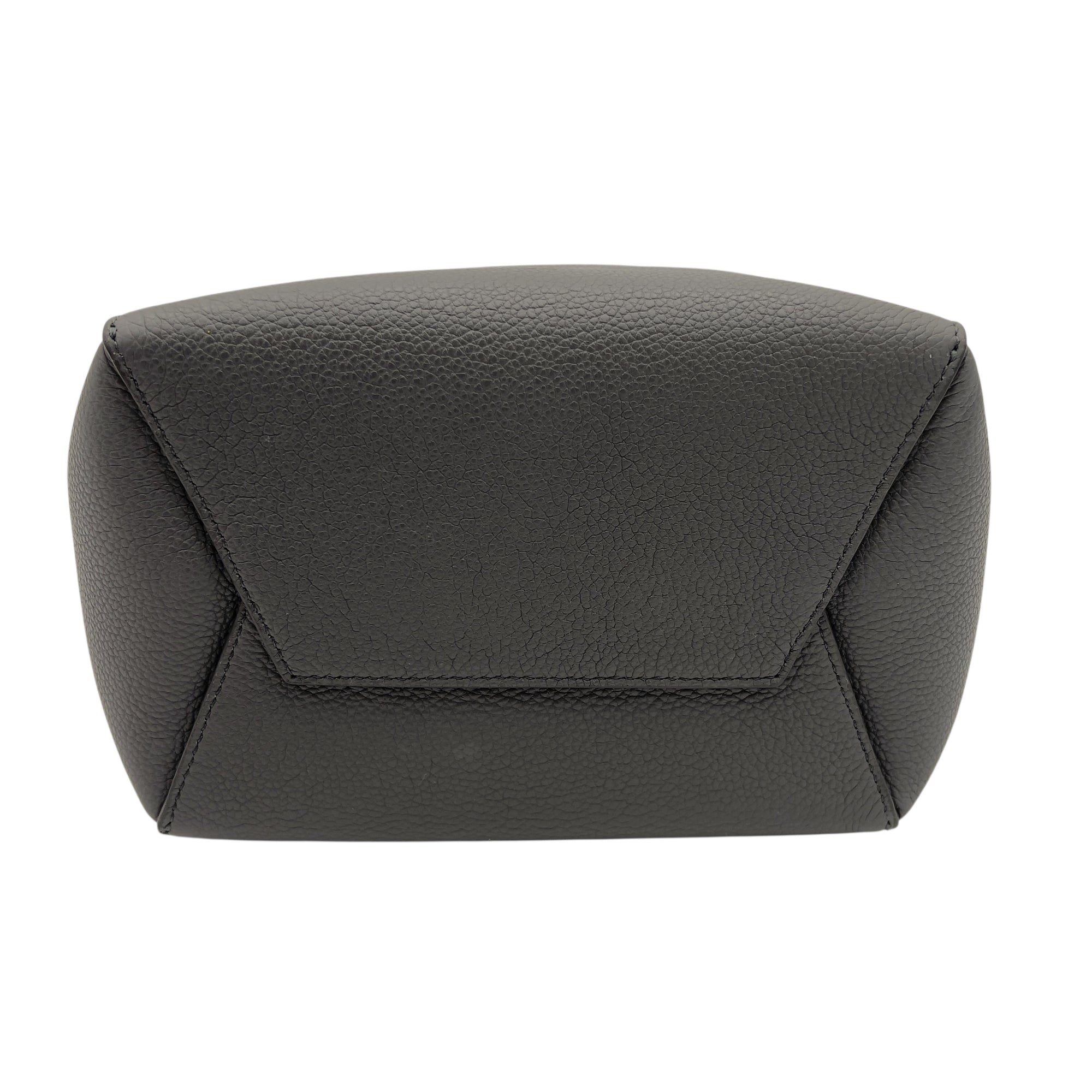 Celine Sangle Shoulder Bag Grey in Calfskin, Gold hardware_4