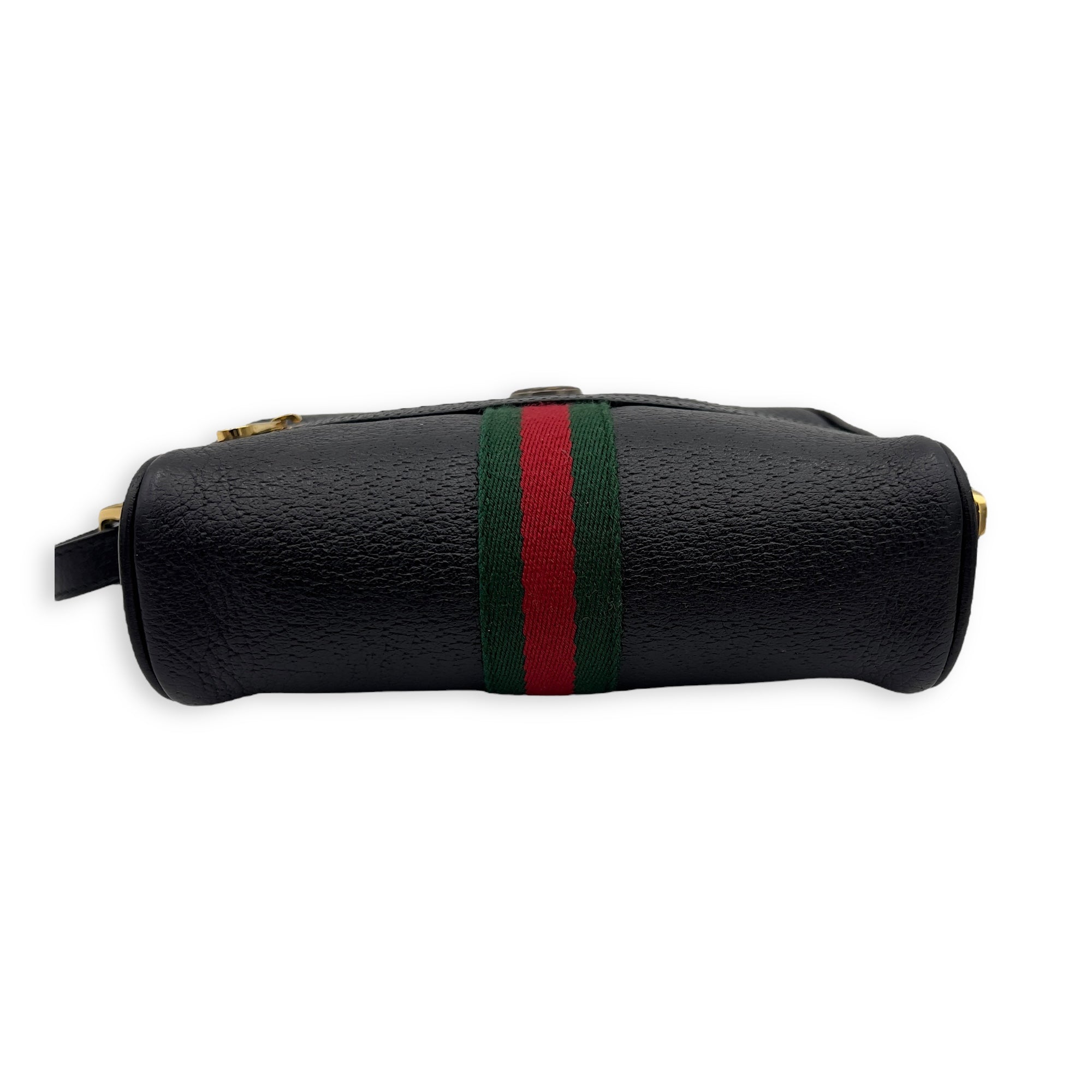 Gucci Ophidia Shoulder Bag Black in Calfskin, Gold hardware_3