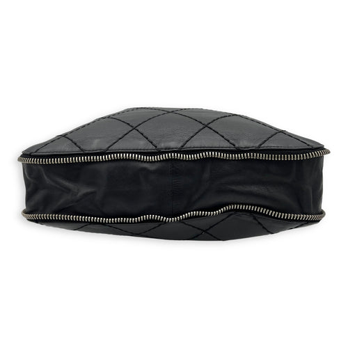 Chanel Wild Stitch Tote Bag Black in Calfskin, Silver hardware_5