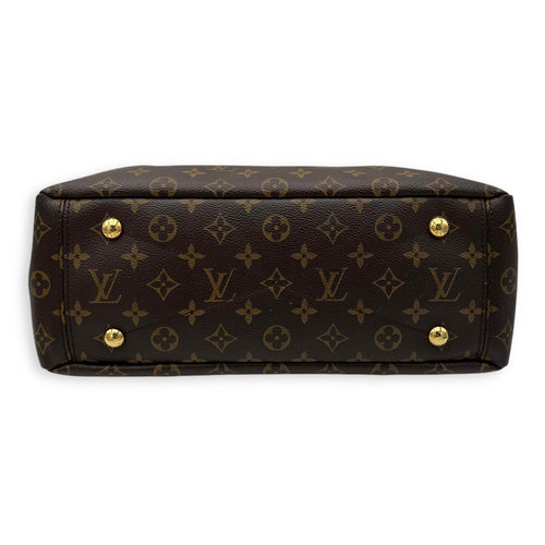 Louis Vuitton Pallas Top Handle Bag Brown in Monogram Coated Canvas, Gold hardware_5