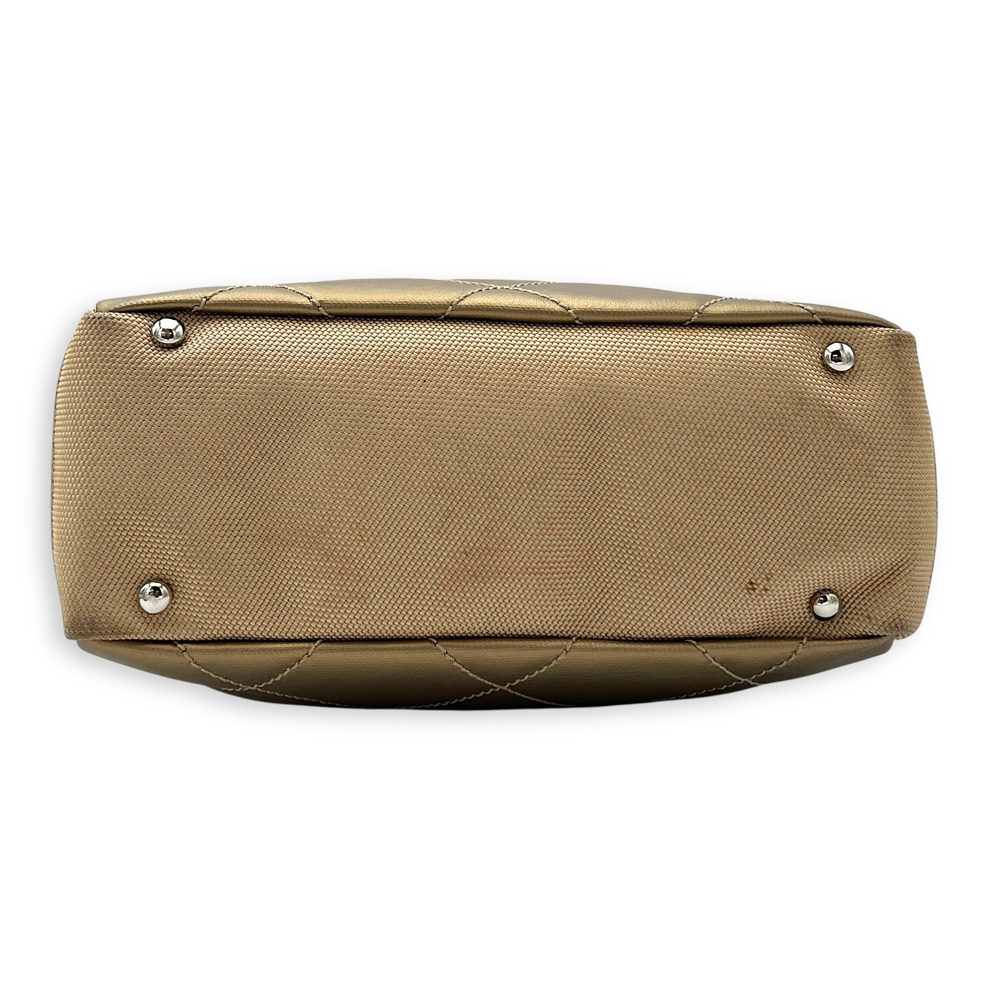 Chanel Biarritz Tote Bag Gold in Calfskin, Silver hardware_5