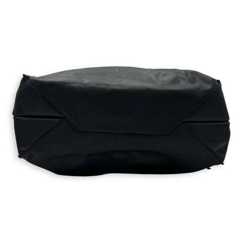 Celine Drawstring Top Handle Bag Black in Calfskin, Silver hardware_5