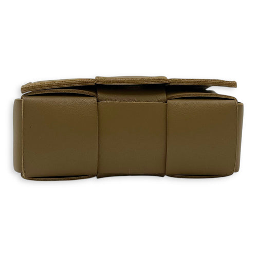 Bottega Veneta Intrecciato Crossbody Bag Mini Brown in Calfskin, Gold hardware_5