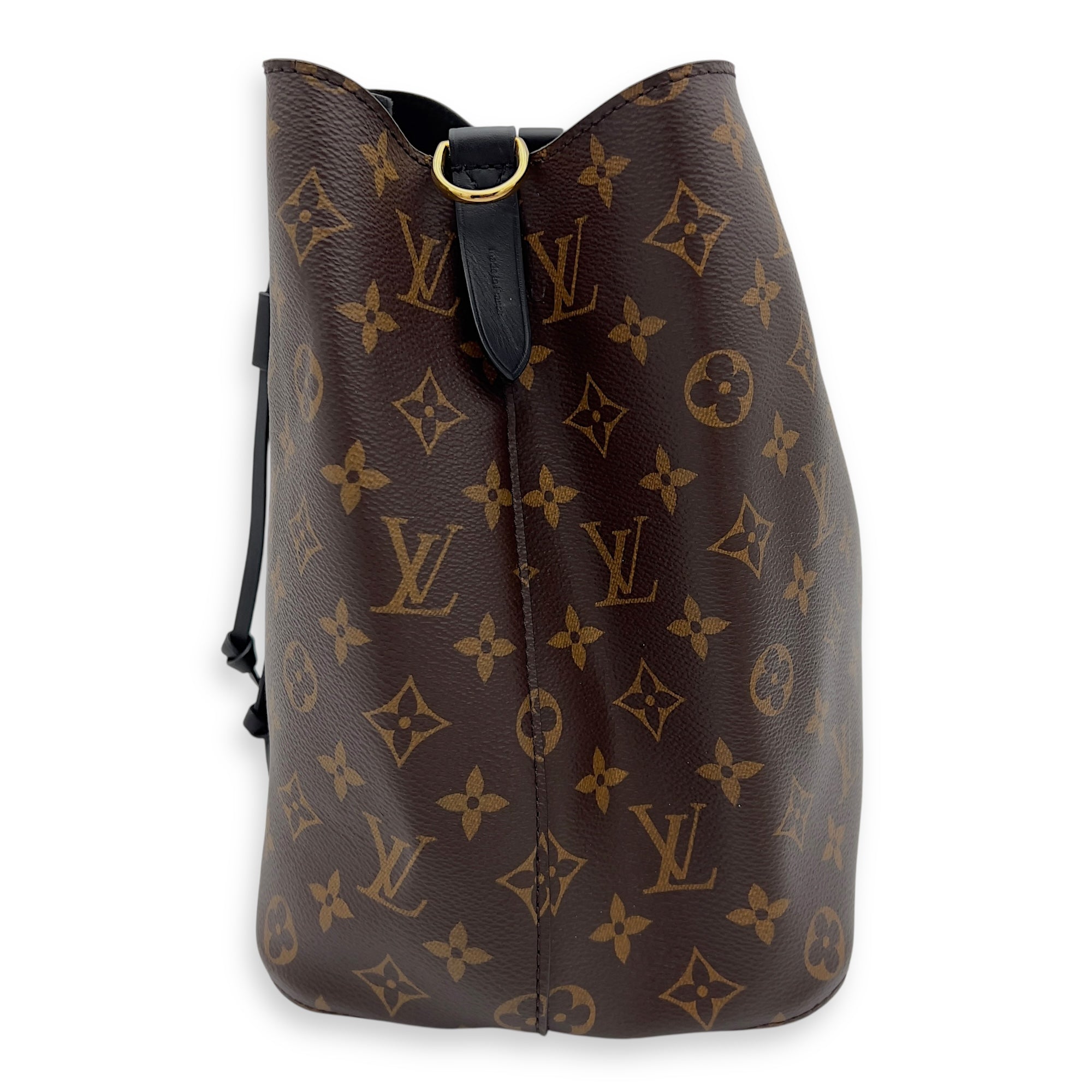 Louis Vuitton NeoNoe Bucket Bag Brown in Monogram Coated Canvas, Gold hardware_4