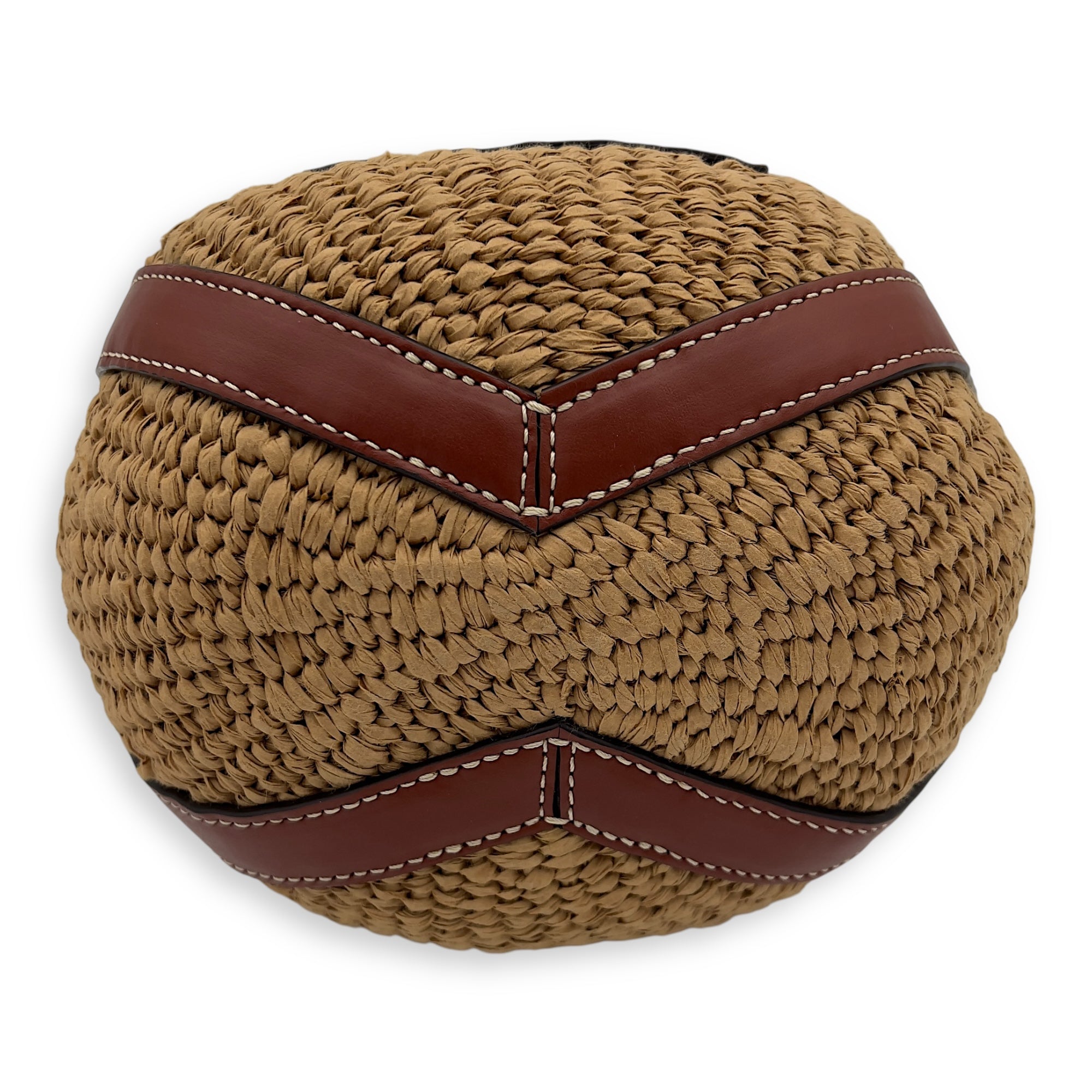 Chloé x Mifuko Crossbody Bag Brown in Raffia, Diamond hardware_7