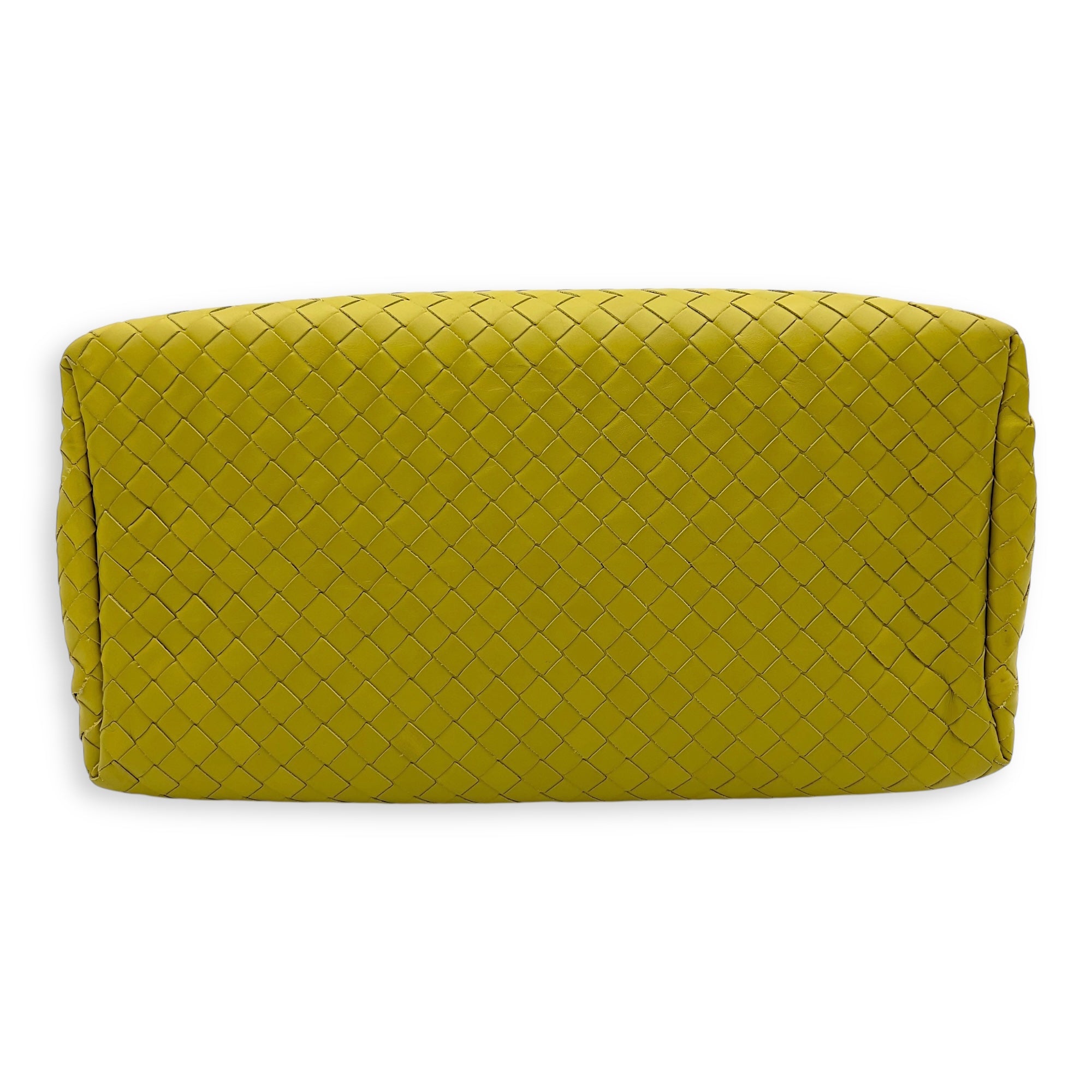 Bottega Veneta Roma Top Handle Bag Green in Calfskin, Ruthenium hardware_4