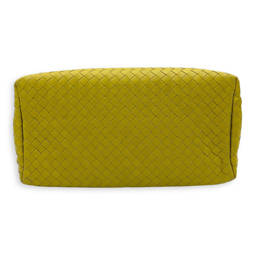 Bottega Veneta Roma Top Handle Bag Green in Calfskin, Ruthenium hardware_4