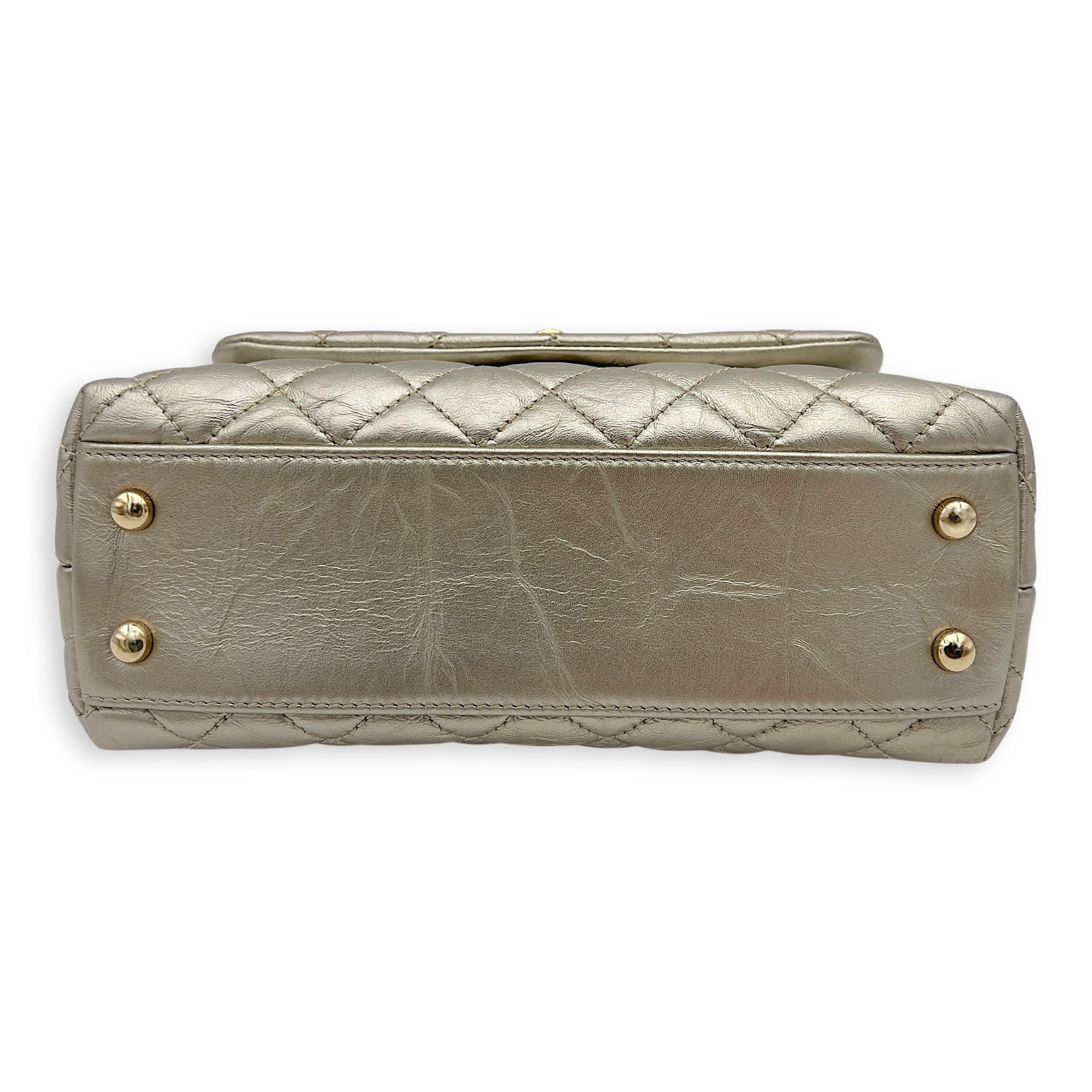 Chanel Coco Small Gold Top Handle Bag in Calfskin, Gold hardware_3