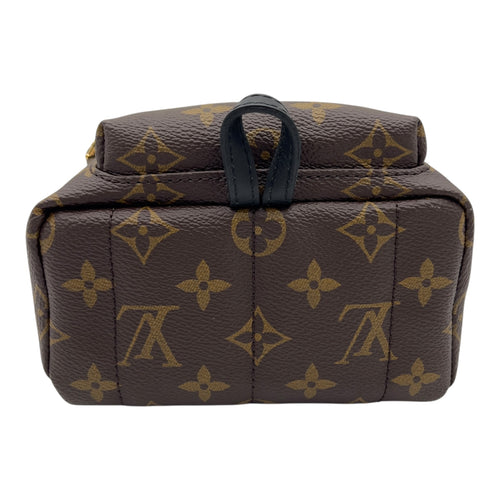Louis Vuitton Palm Springs Mini Brown Backpack in Monogram Coated Canvas, Gold hardware_3