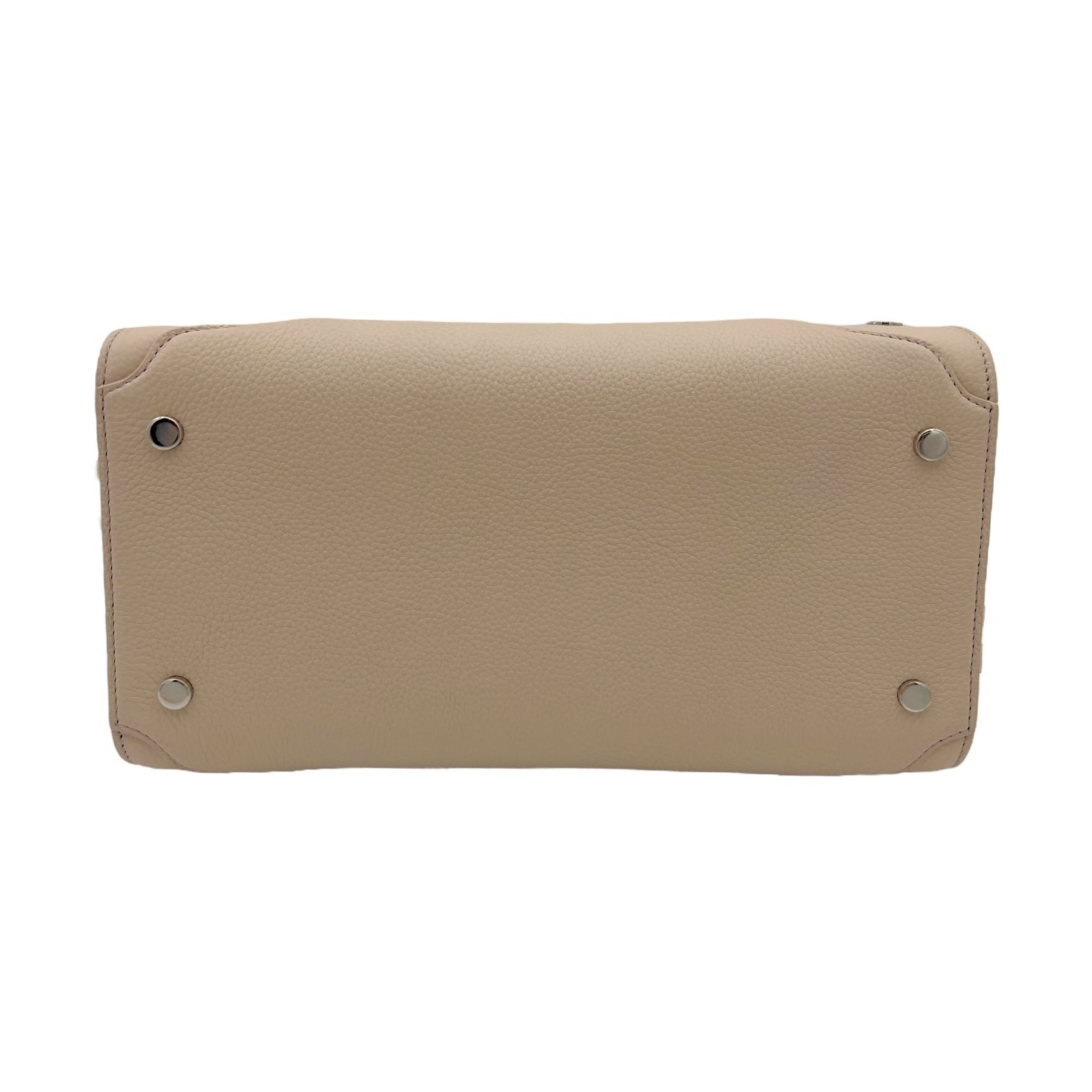 Loro Piana Sesia Top Handle Bag Ecru white in Calfskin, Silver hardware_5