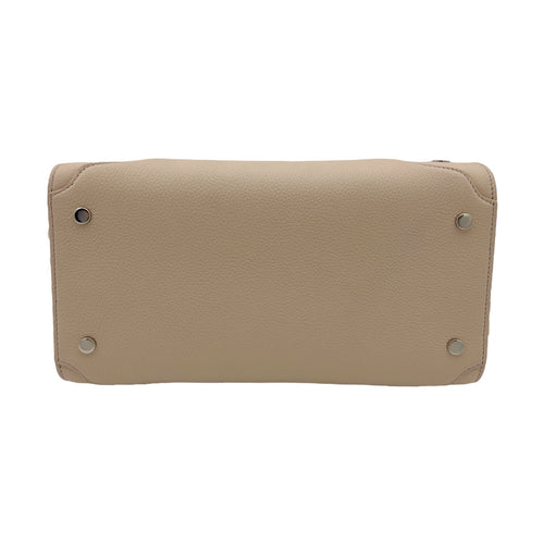 Loro Piana Sesia Top Handle Bag Ecru white in Calfskin, Silver hardware_5