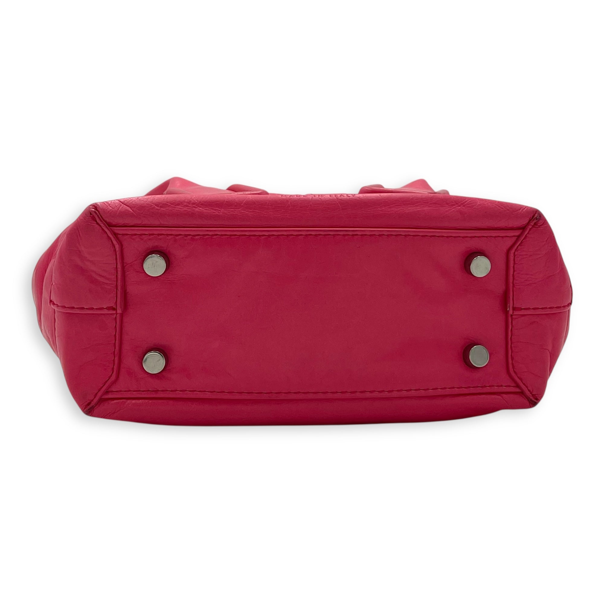 Bottega Veneta Arco Top Handle Bag Mini Pink in Calfskin_5