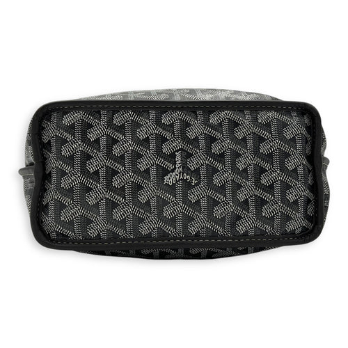 Goyard Anjou Mini Grey Tote Bag in Coated Canvas, Silver hardware_5