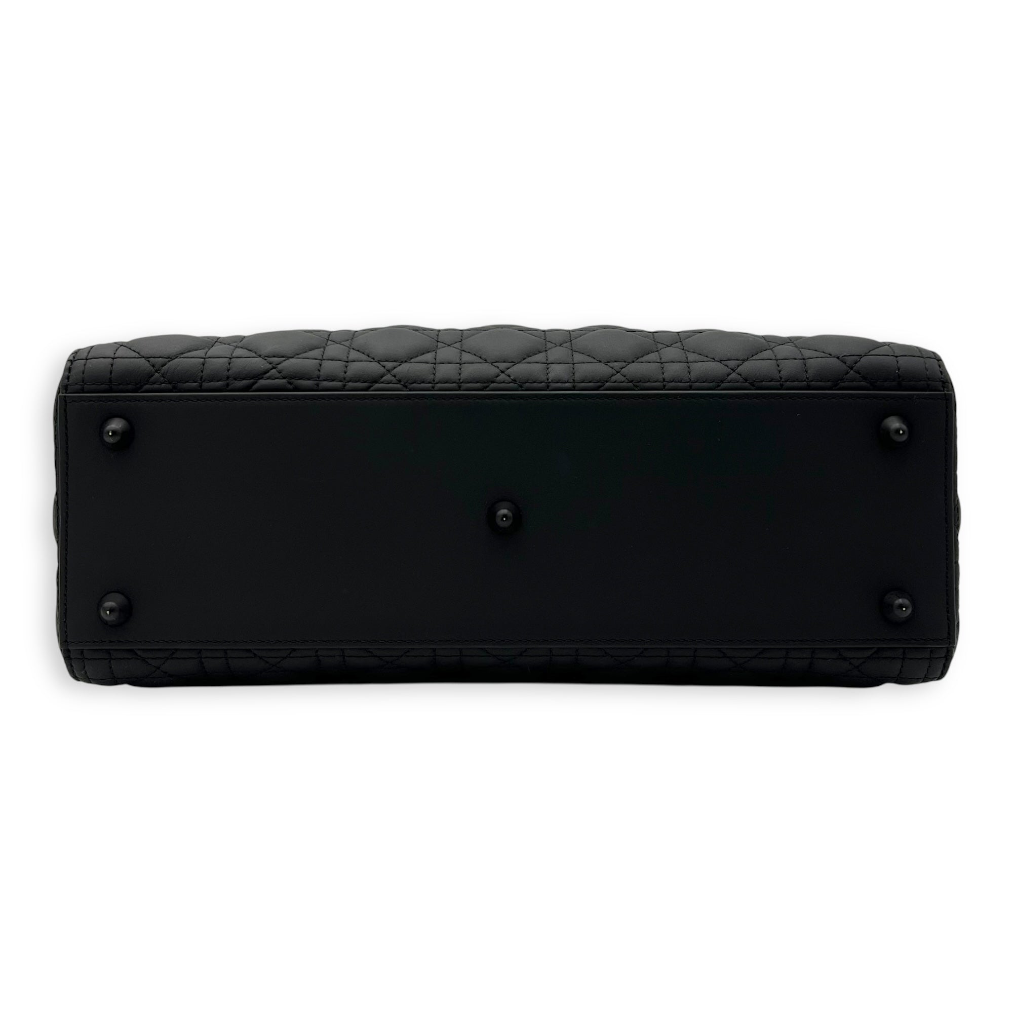 Christian Dior Lady Dior Top Handle Bag Large Ultramatte in Lambskin, Lacquered Metal hardware_5