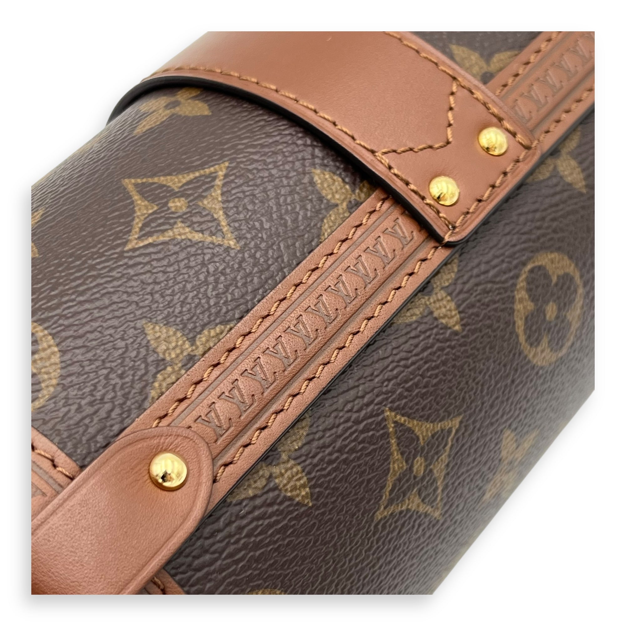 Louis Vuitton Papillon Trunk Brown Shoulder Bag in Monogram Coated Canvas, Gold hardware_5