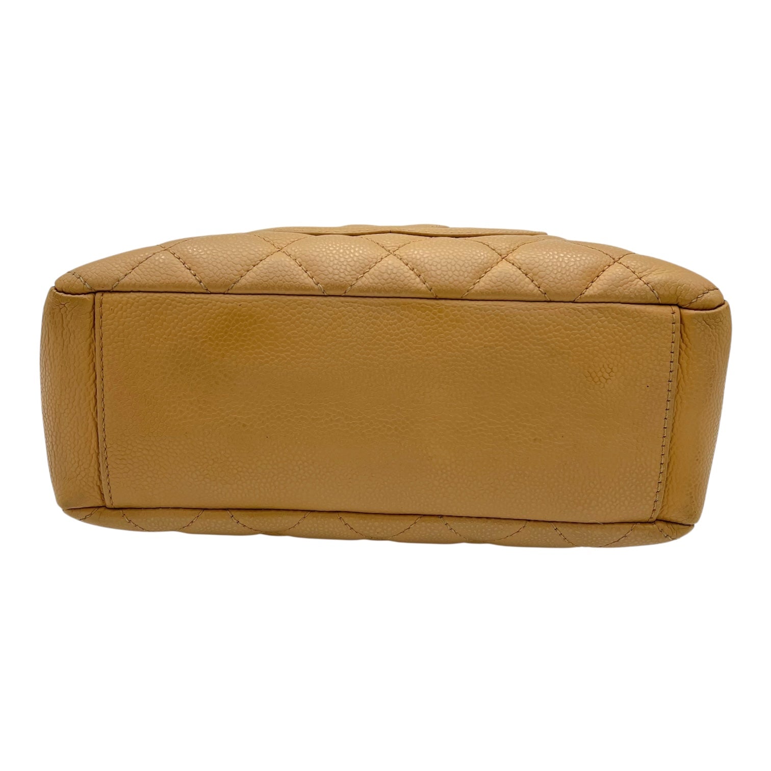 Chanel PST Shoulder Bag Beige in Caviar Leather, Gold hardware_3