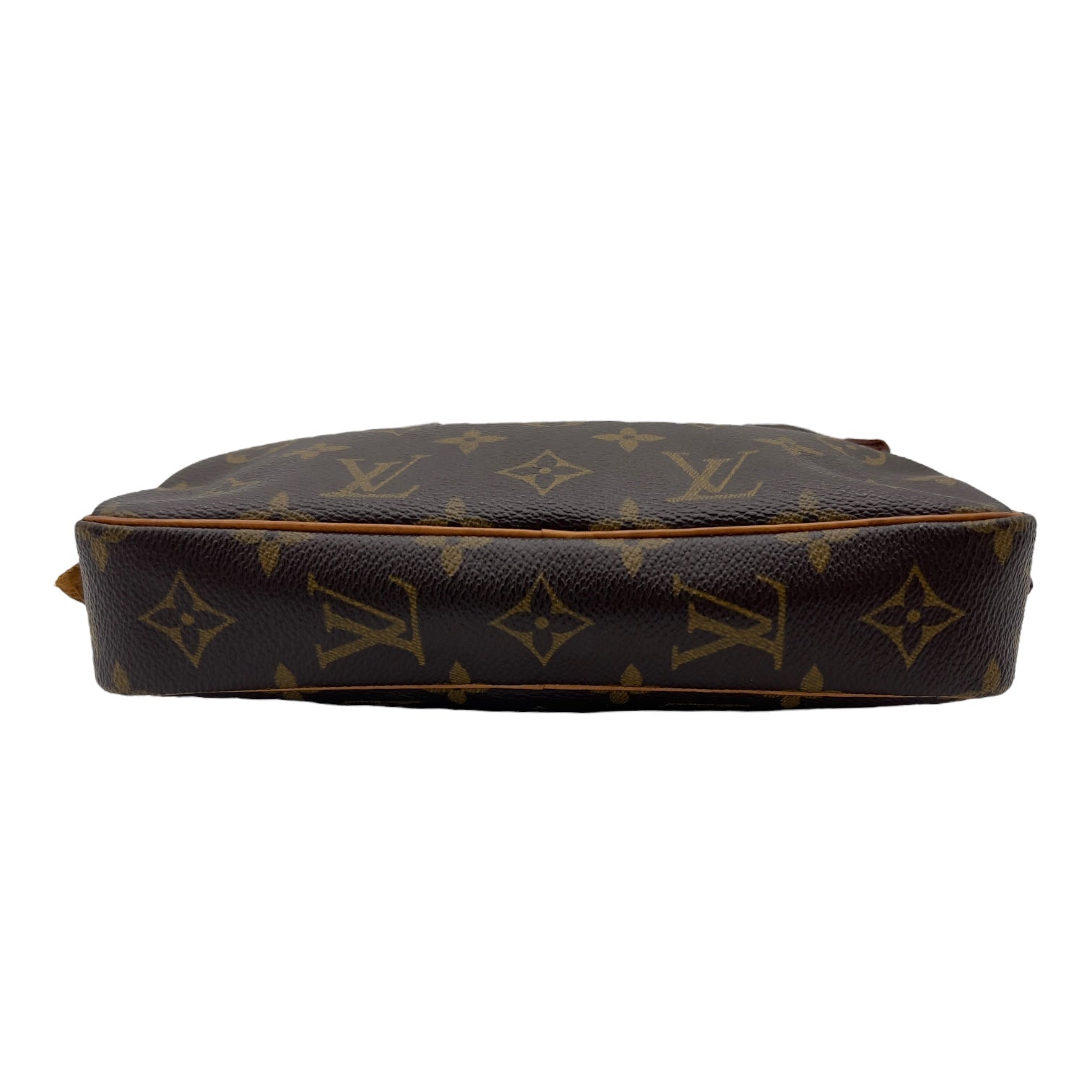 Louis Vuitton Marly Crossbody Bag Brown in Monogram Coated Canvas, Gold hardware_7