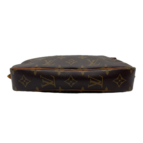 Louis Vuitton Marly Crossbody Bag Brown in Monogram Coated Canvas, Gold hardware_7
