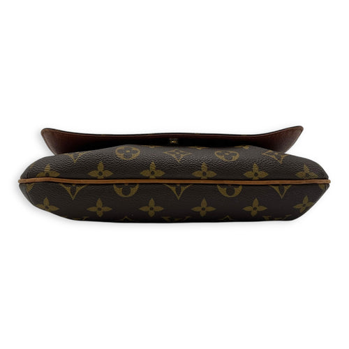 Louis Vuitton Musette Tango Shoulder Bag Brown in Monogram Coated Canvas, Gold hardware_5