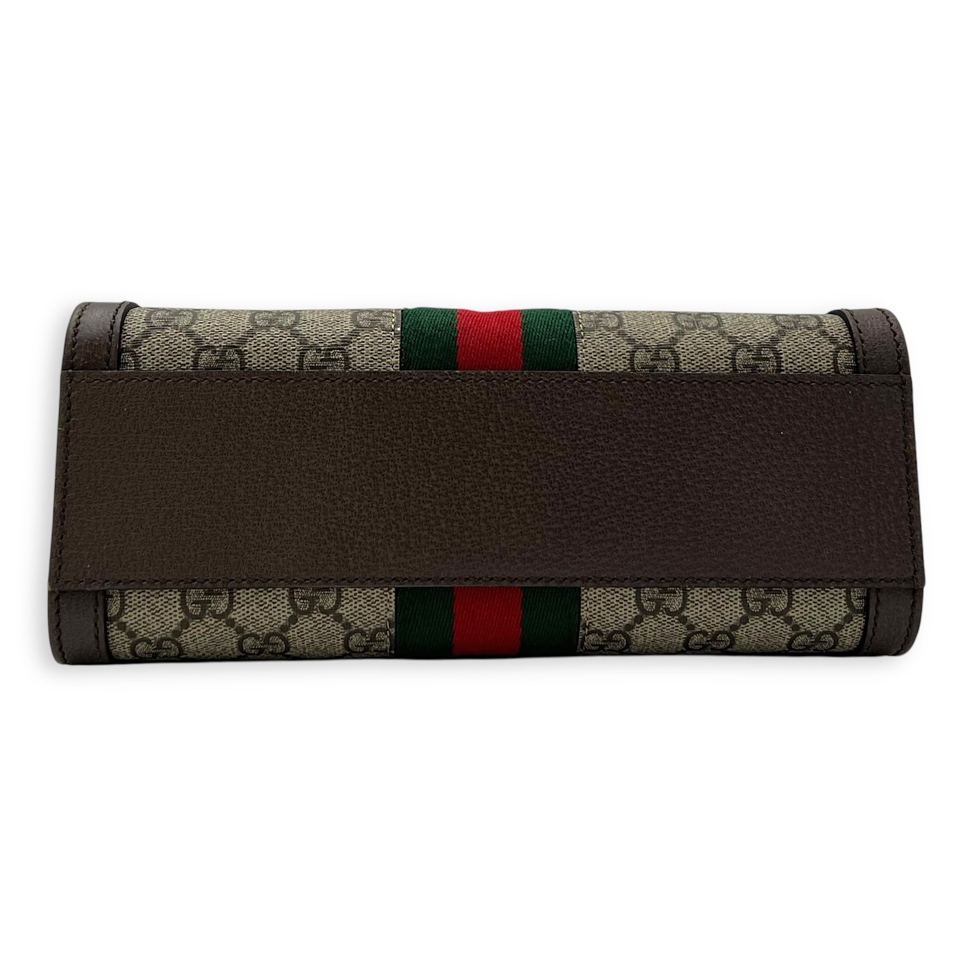Gucci Ophidia Small Brown Top Handle Bag in Monogram Coated Canvas, Gold hardware_5