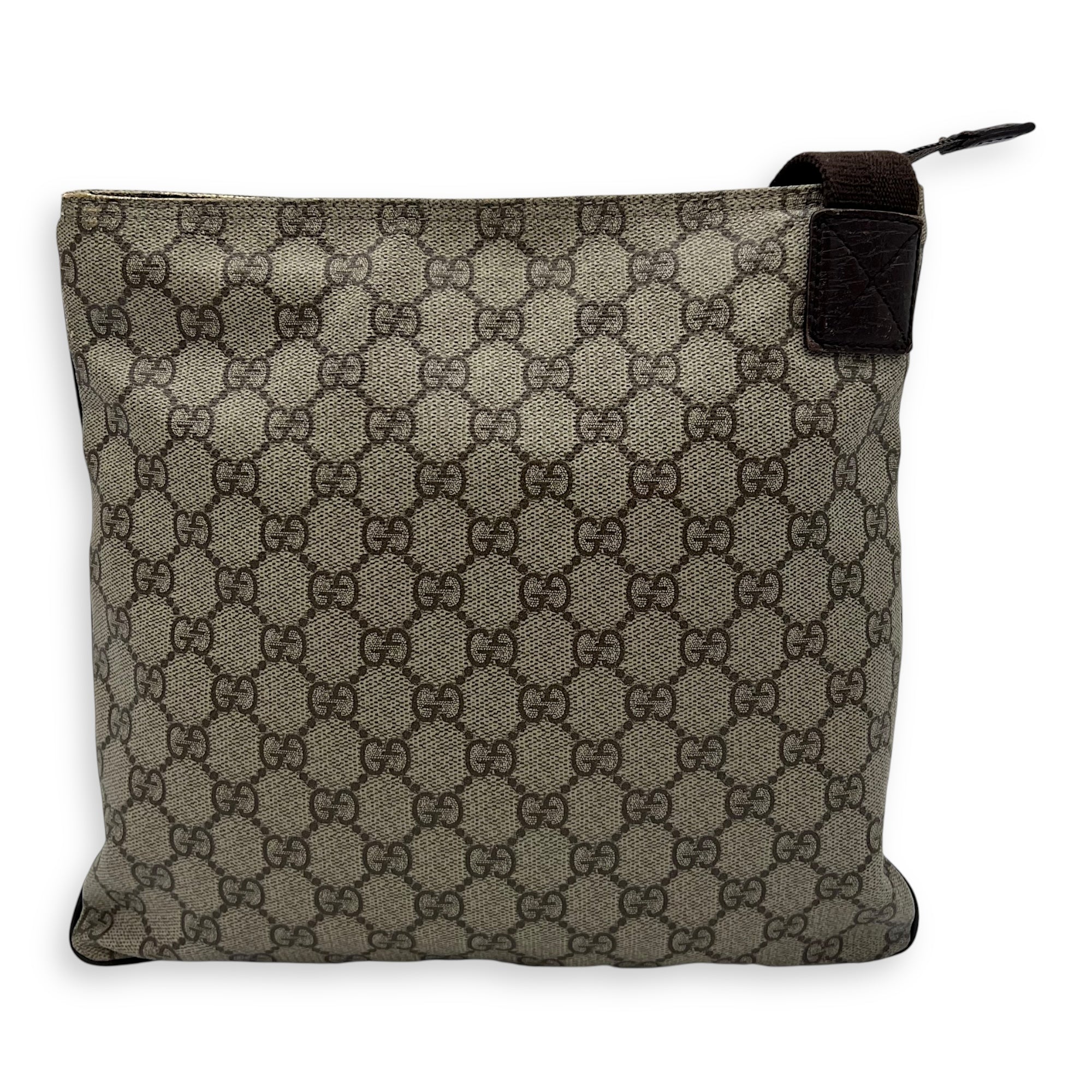 Gucci GG Supreme Shoulder Bag Brown in Coated Canvas, Silver hardware_2