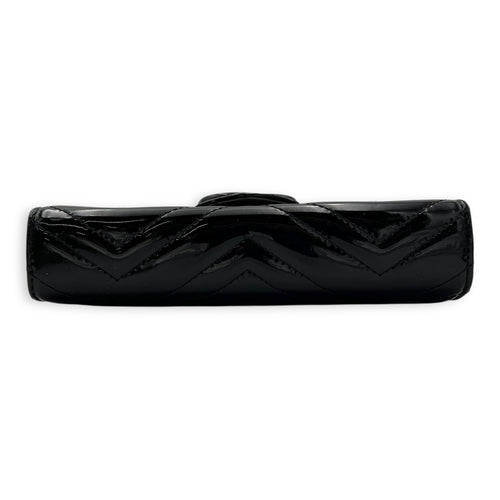 Gucci GG Marmont Wallet On Chain Black in Patent Leather, Lacquered Metal hardware_5