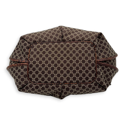 Celine Bittersweet Brown Tote Bag in Canvas, Gold hardware_5