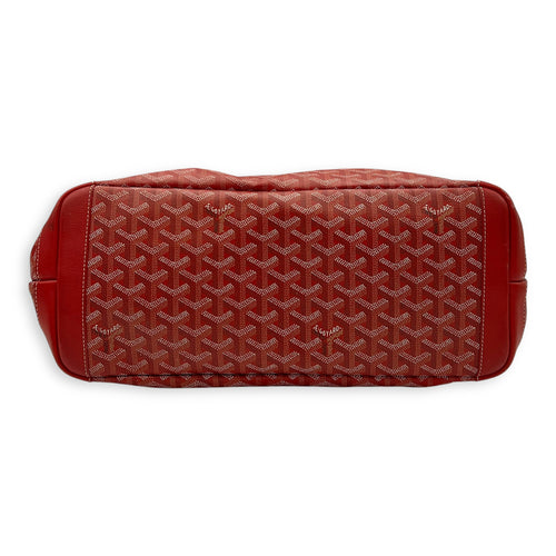 Goyard Artois MM Red Tote Bag in Coated Canvas, Silver hardware_5