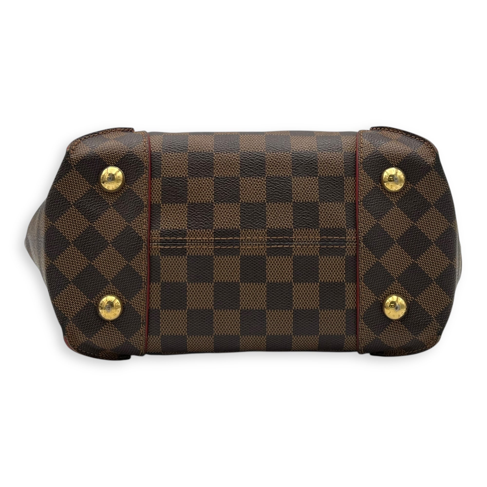 Louis Vuitton Caissa Top Handle Bag Brown in Coated Canvas, Gold hardware_5