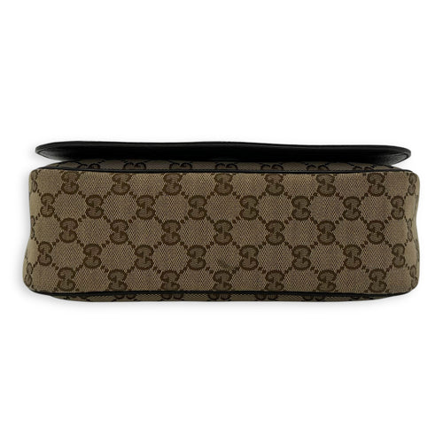 Gucci GG Supreme Small Brown Messenger in Canvas, Silver hardware_5