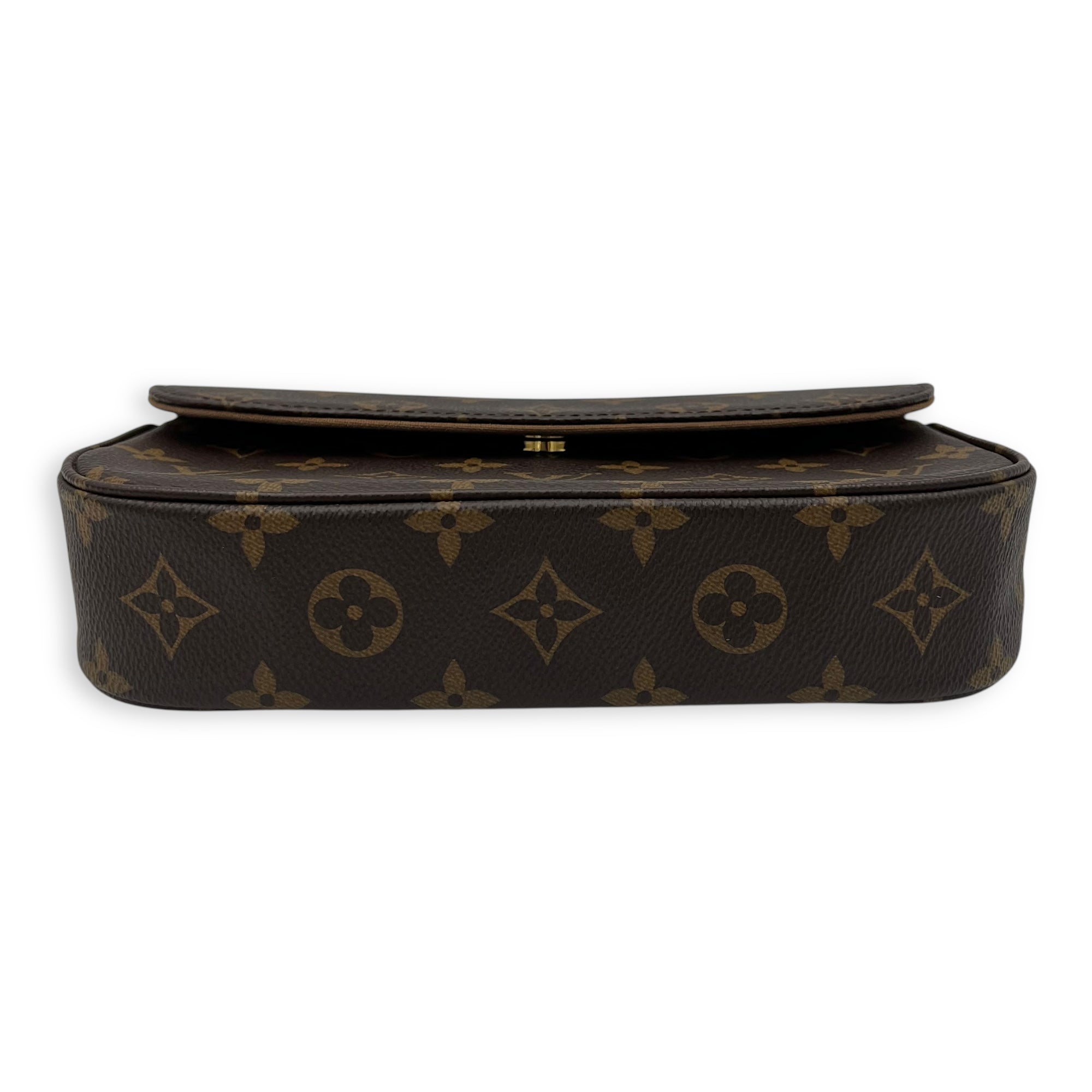 Louis Vuitton Ivy Crossbody Bag Brown in Monogram Coated Canvas, Gold hardware_5