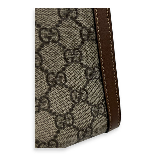 Gucci Padlock Brown Shoulder Bag in Coated Canvas, Gold hardware_7