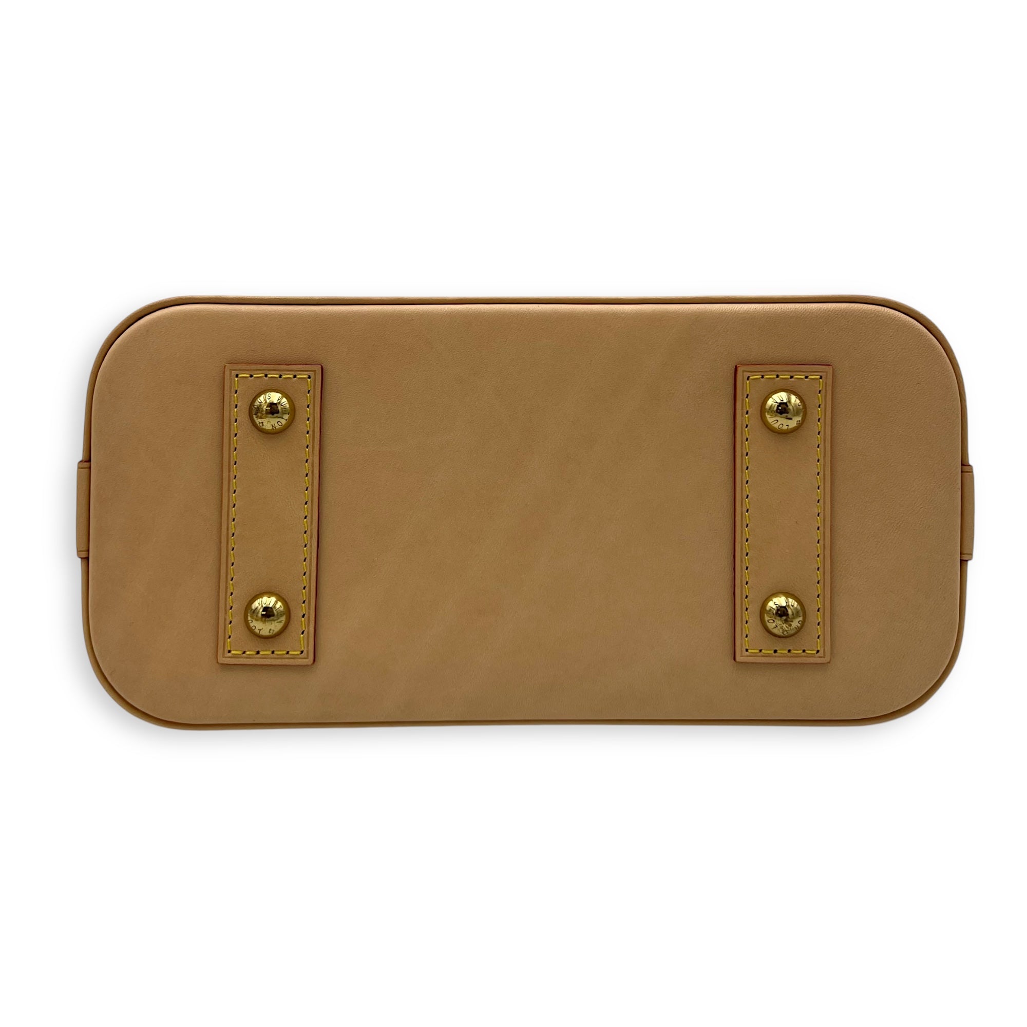 Louis Vuitton Alma BB Brown Top Handle Bag in Monogram Coated Canvas, Gold hardware_5