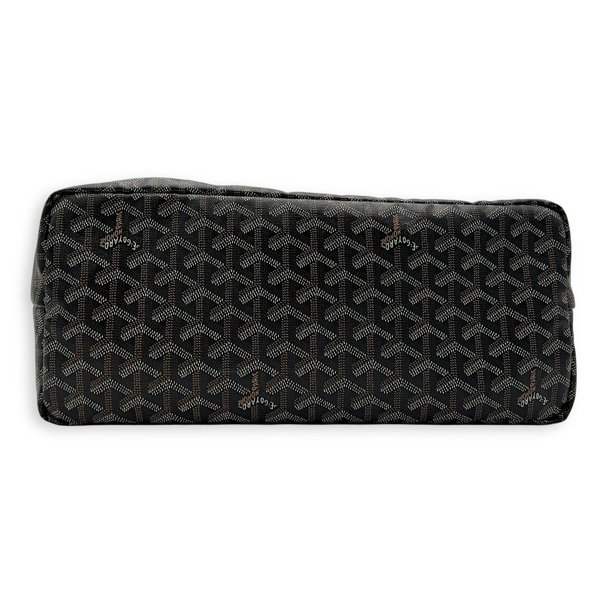 Goyard Saint Louis Tote Bag PM Black in Coated Canvas, Silver hardware_5