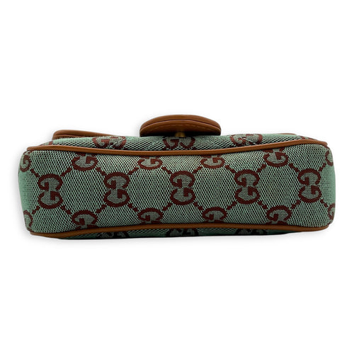 Gucci GG Marmont Crossbody Bag Super Mini Blue in Denim, Gold hardware_5