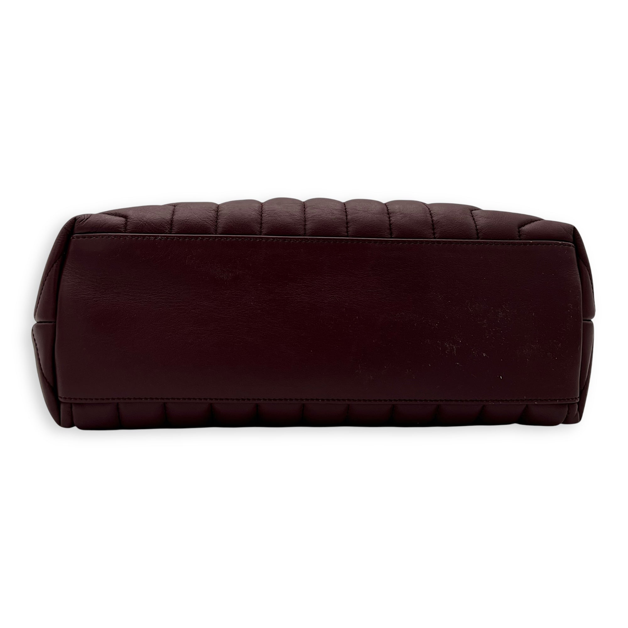 Saint Laurent Loulou Crossbody Bag Medium Red in Calfskin, Silver hardware_5