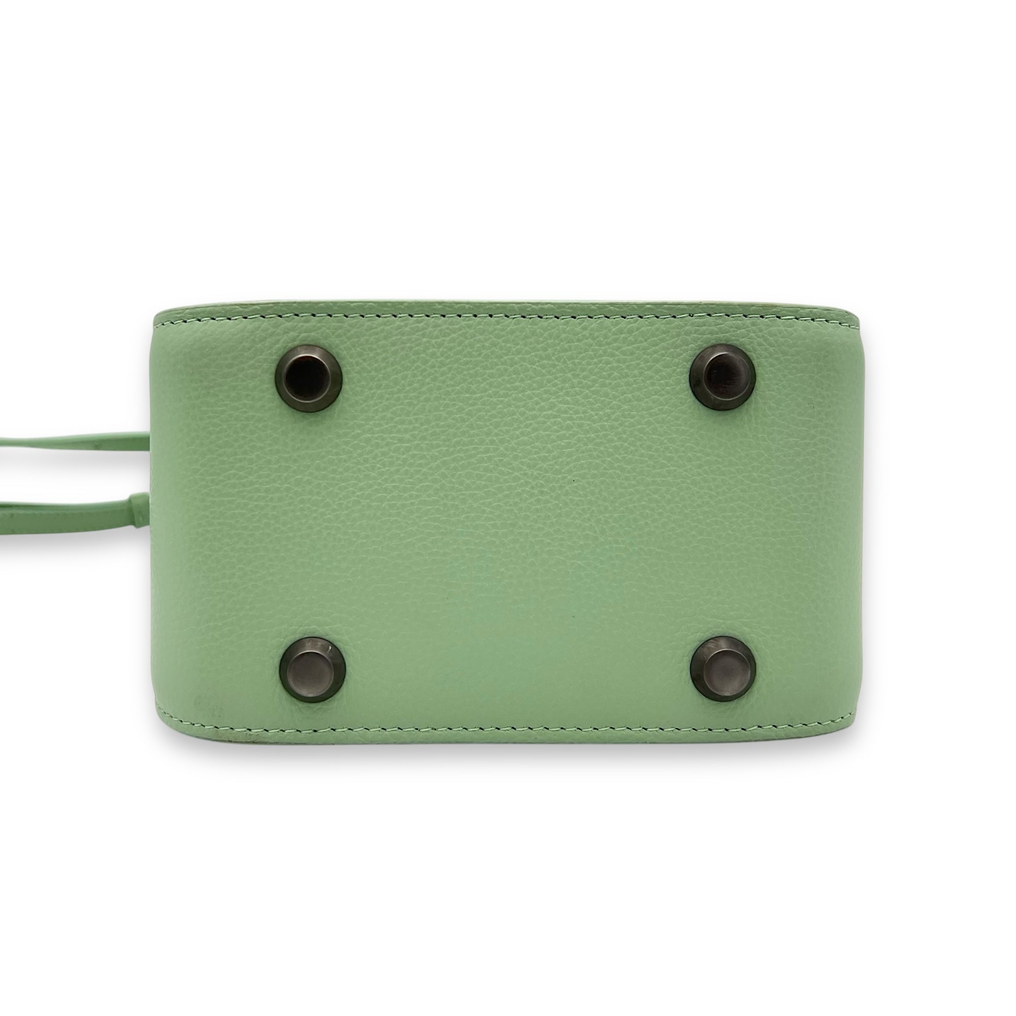Balenciaga Tool Mint Green Crossbody Bag in Calfskin, Gunmetal hardware_5
