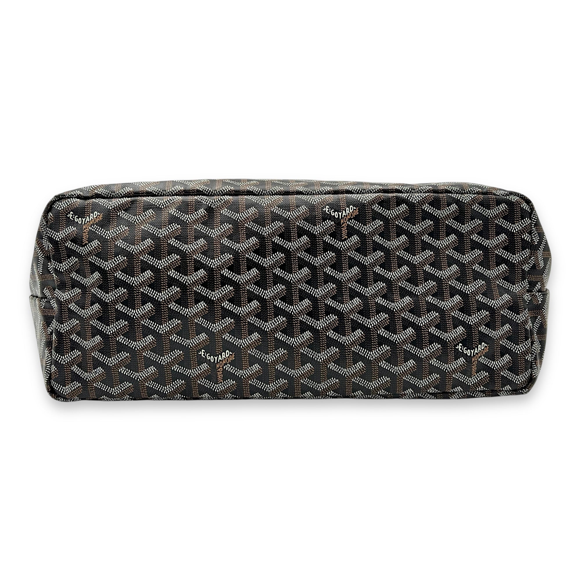 Goyard Saint Louis Tote Bag PM Black in Coated Canvas, Silver hardware_5